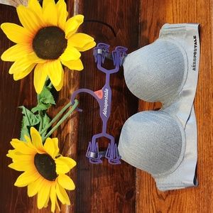Gray Ribbed Bra